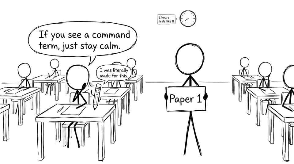 Pencil pep talk in exam hall