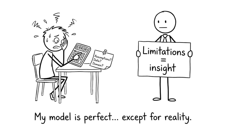 Stressed student, calm examiner comic