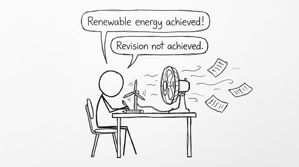Tiny wind turbine powers a fan that blows away notes