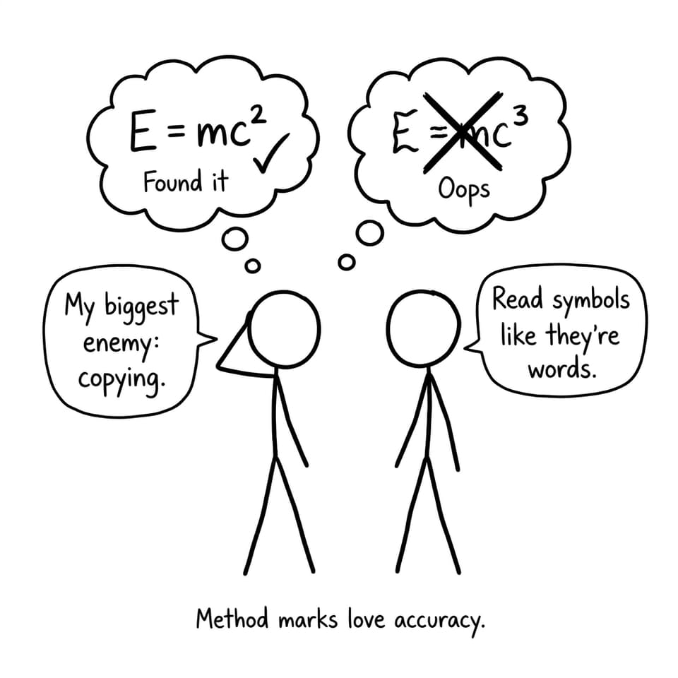A joke about copying formulas wrong