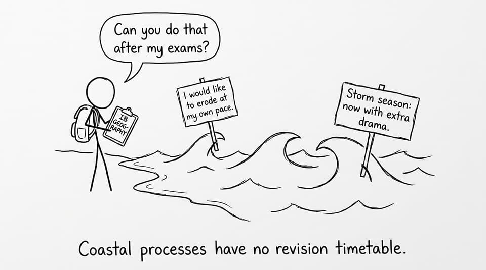 Waves negotiating with an IB student