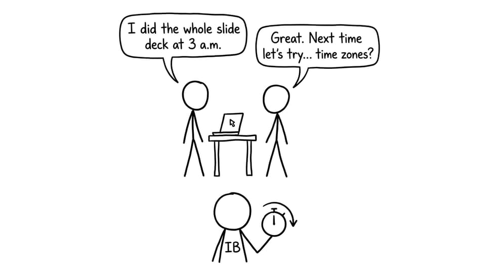 A funny group-project comic about timing and IB pressure