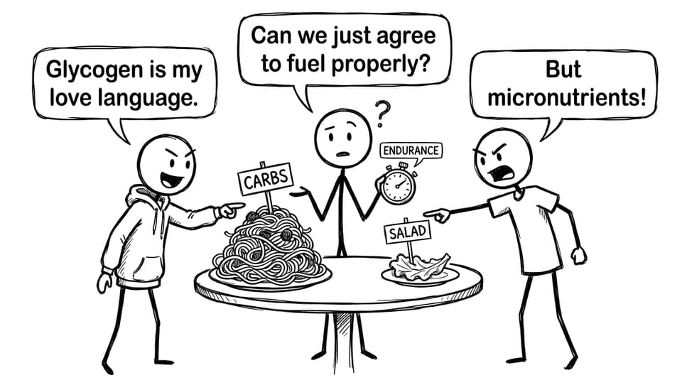 Carb debate meets endurance reality