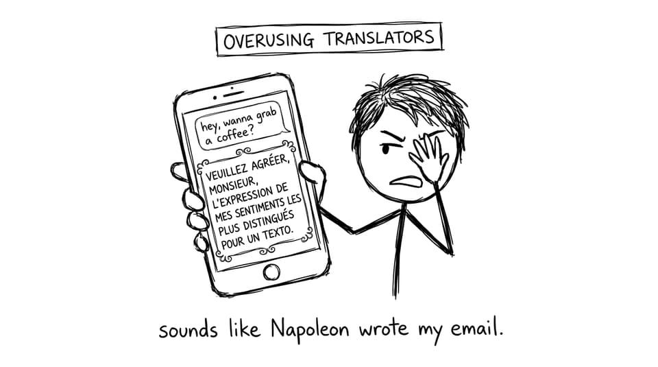 Translation app makes Napoleon-level email joke