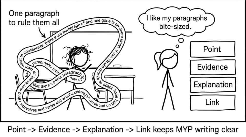 One giant paragraph vs neat blocks