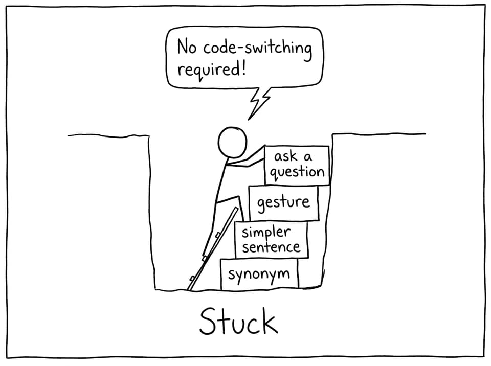 No code-switching required!