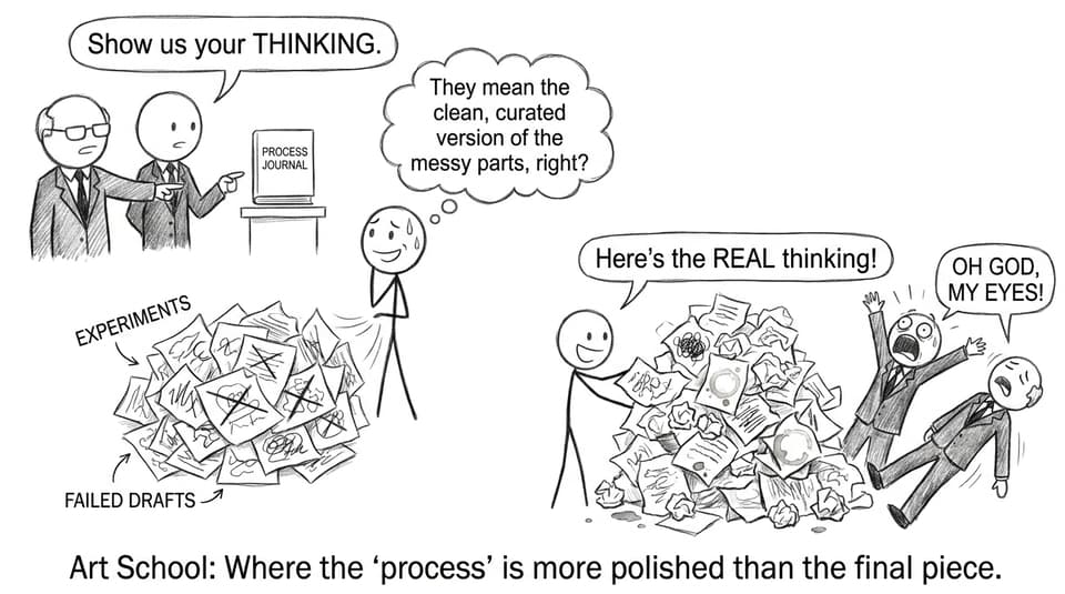 Process journal trophy joke