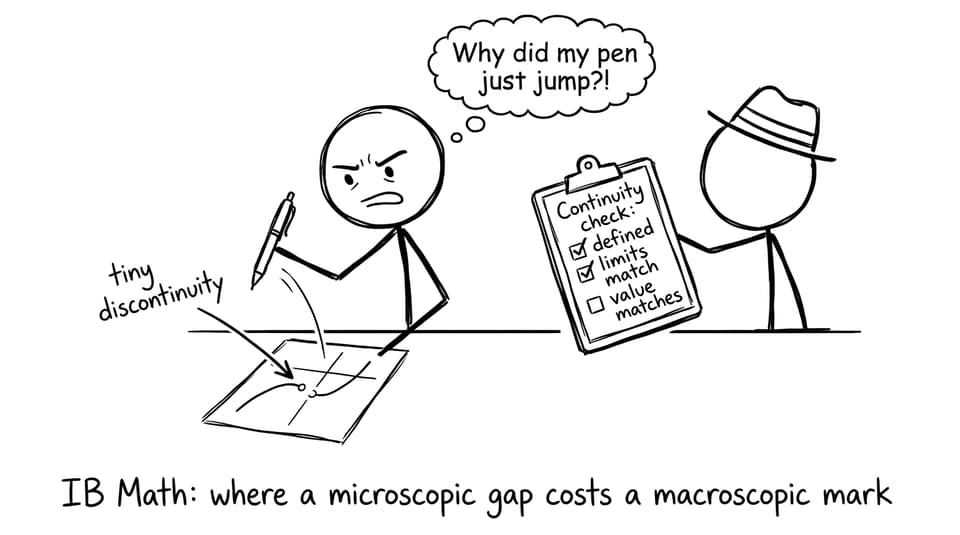A pen-jump continuity joke