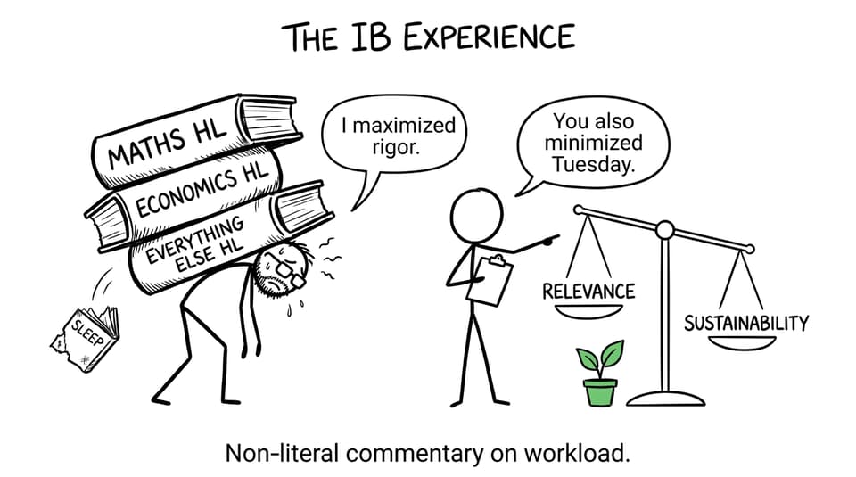 An IB student discovers that maximizing rigor can minimize Tuesday