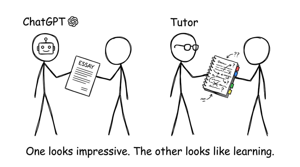 ChatGPT vs Tutor: which looks like learning?