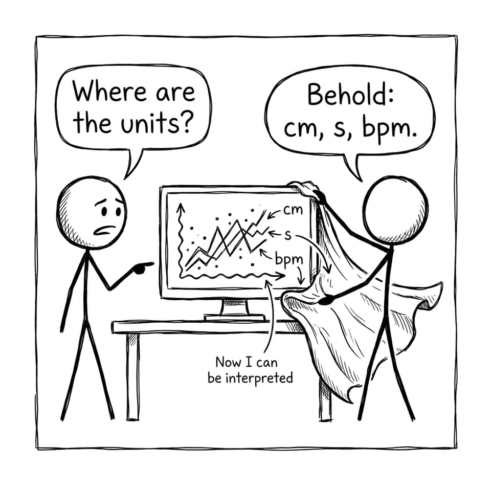 Comic about unlabeled axes vs labeled units