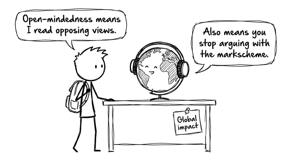 Open-mindedness vs the markscheme