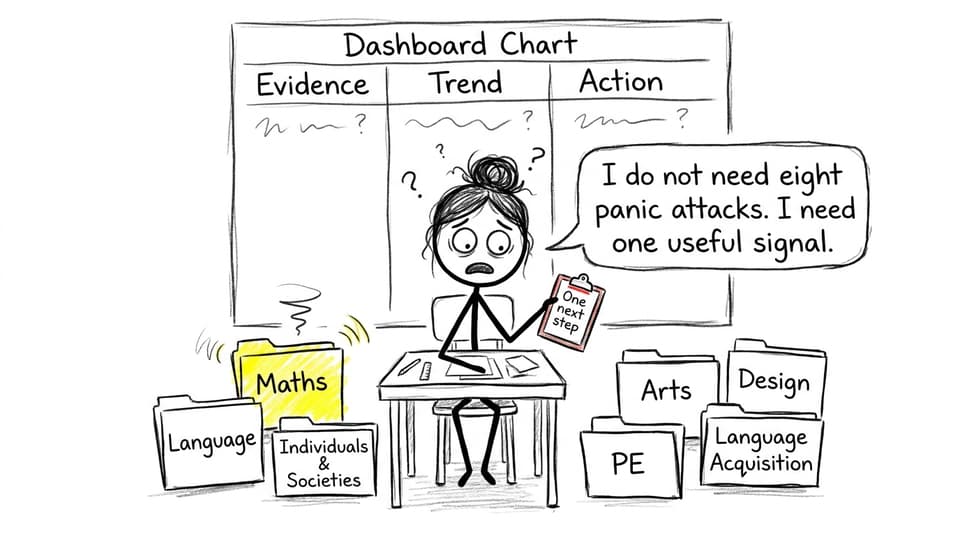 XKCD-style student using one useful MYP progress signal