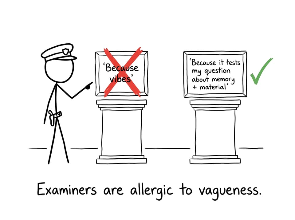 Examiners are allergic to vagueness