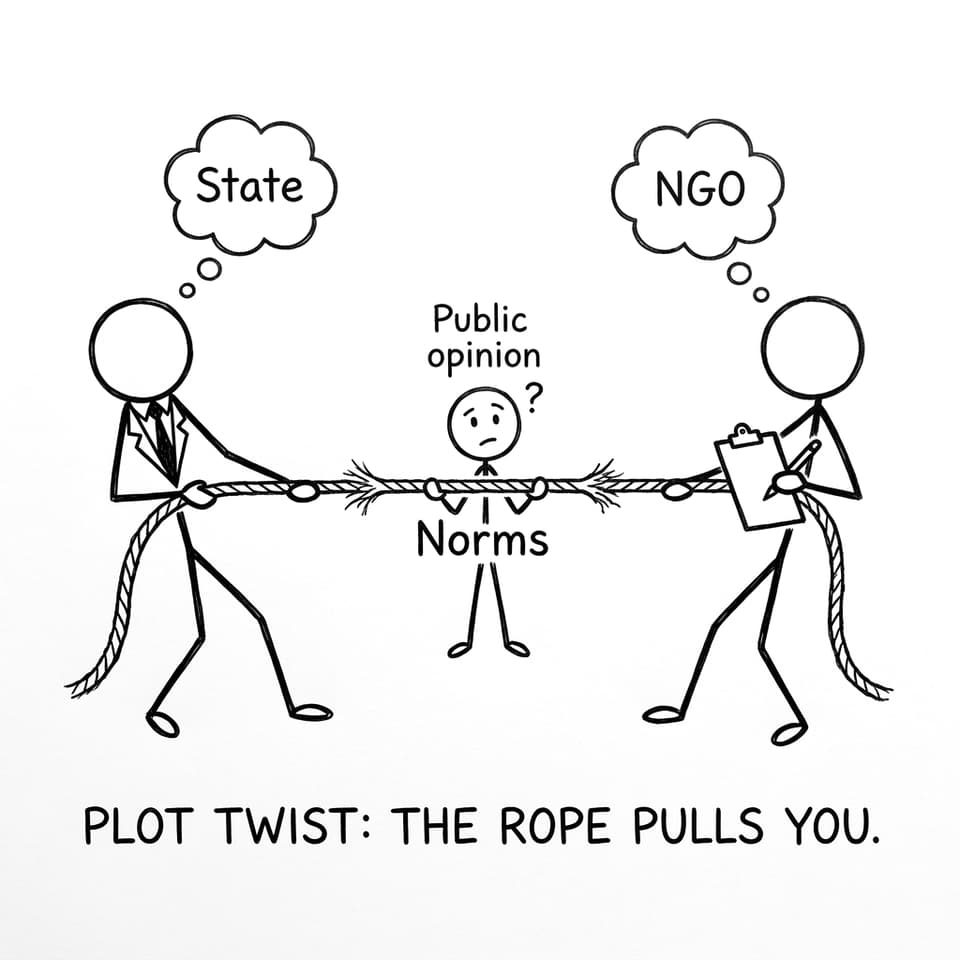Norm tug-of-war