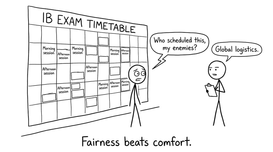 Student vs timetable comic