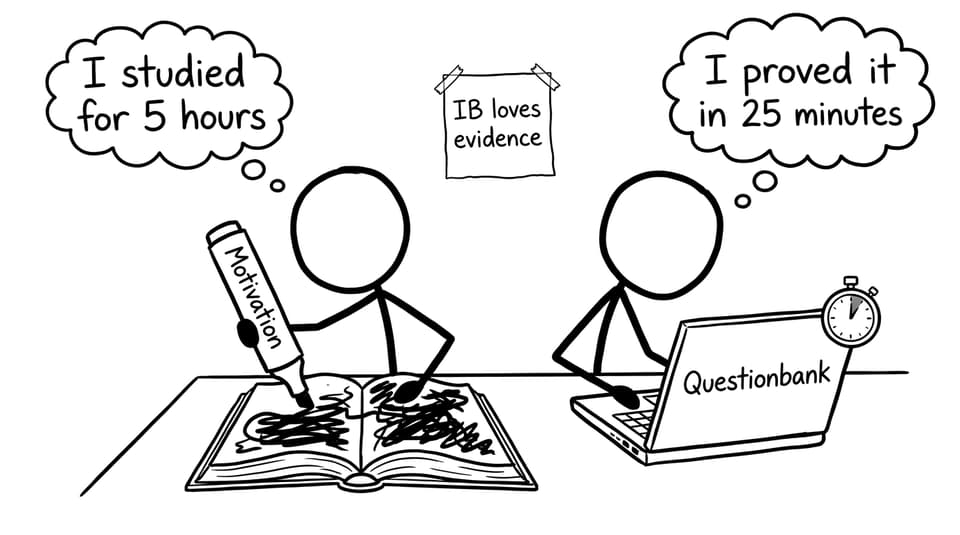 Two students: highlighting vs Questionbank practice