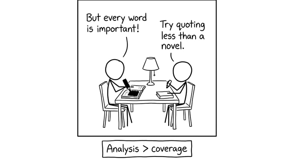 Comic about highlighting everything