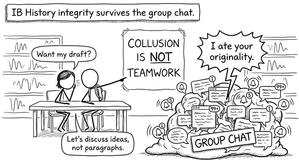IB History integrity survives the group chat.