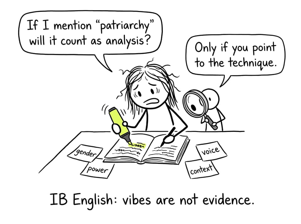 IB English: vibes are not evidence