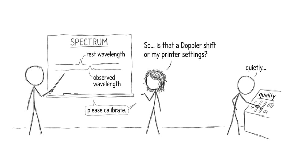 Printer settings vs Doppler shift joke