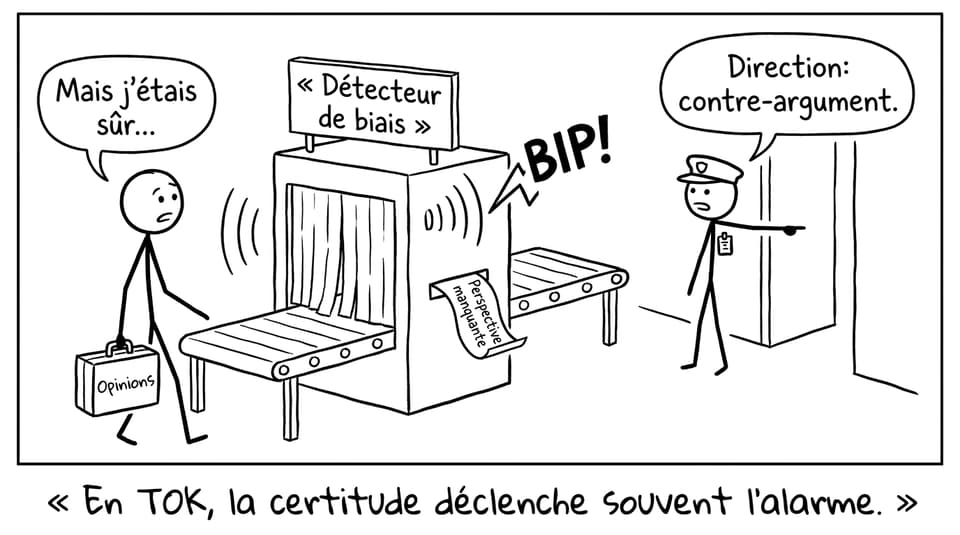 En TOK, la certitude déclenche souvent l'alarme
