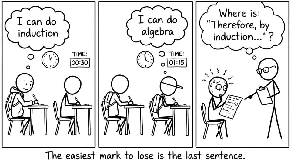 Induction comic: the missing last sentence