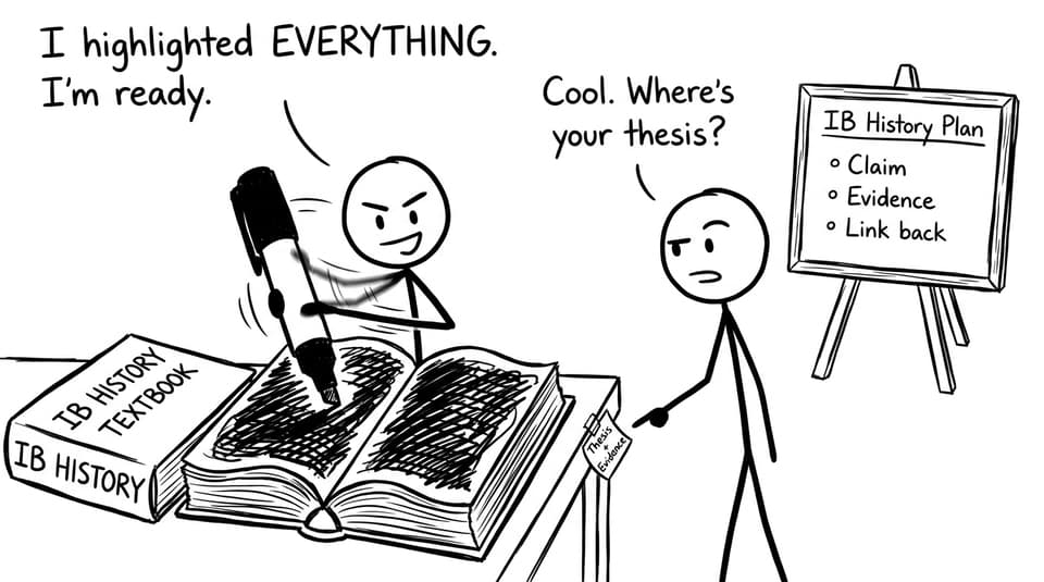 Student highlights everything vs thesis note
