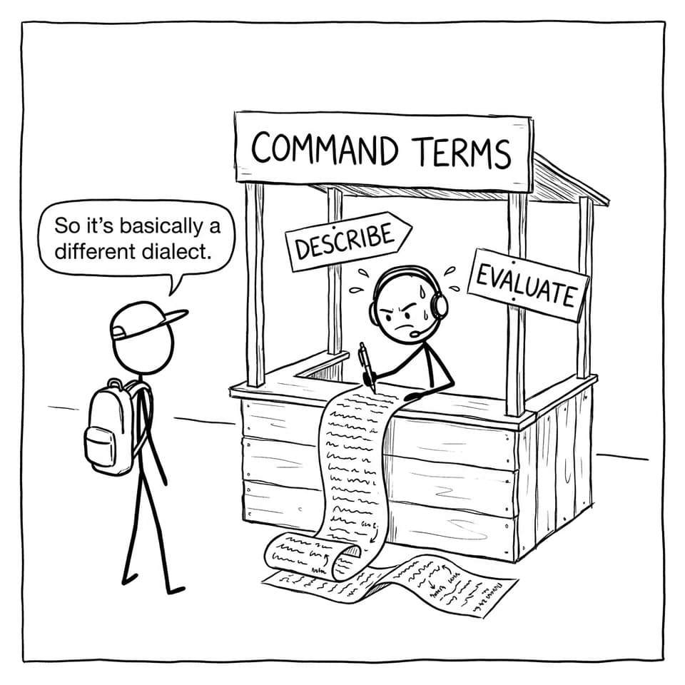 Command terms translator booth comic