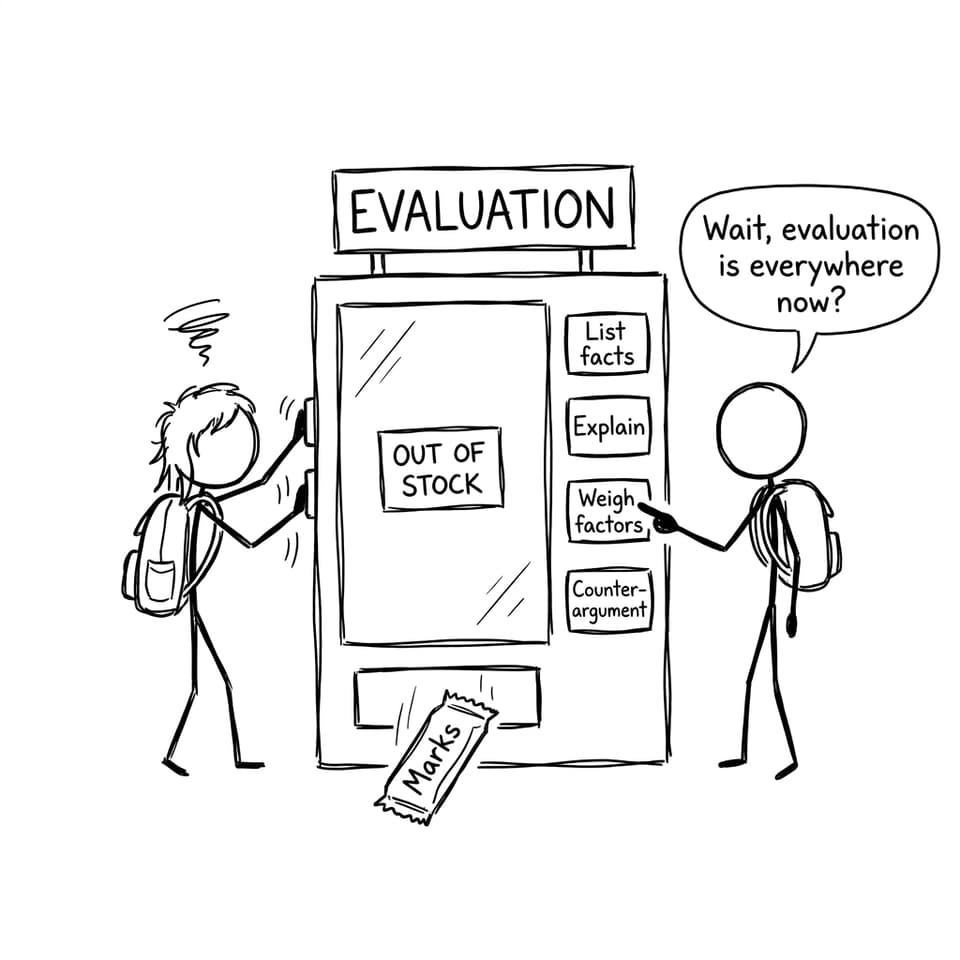 Evaluation vending machine