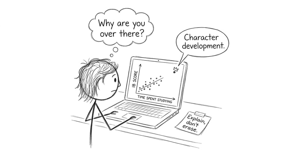 Comic: outlier with crown