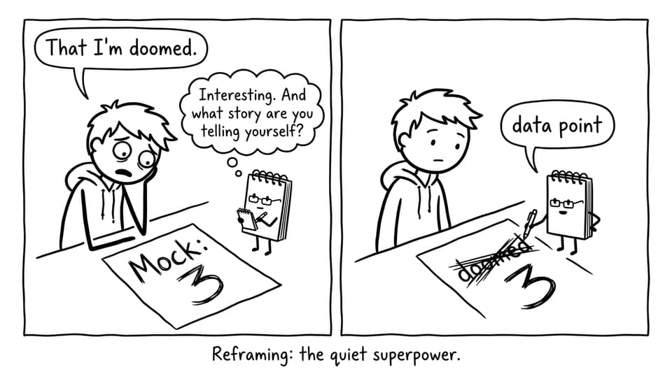 Reframing a mock score
