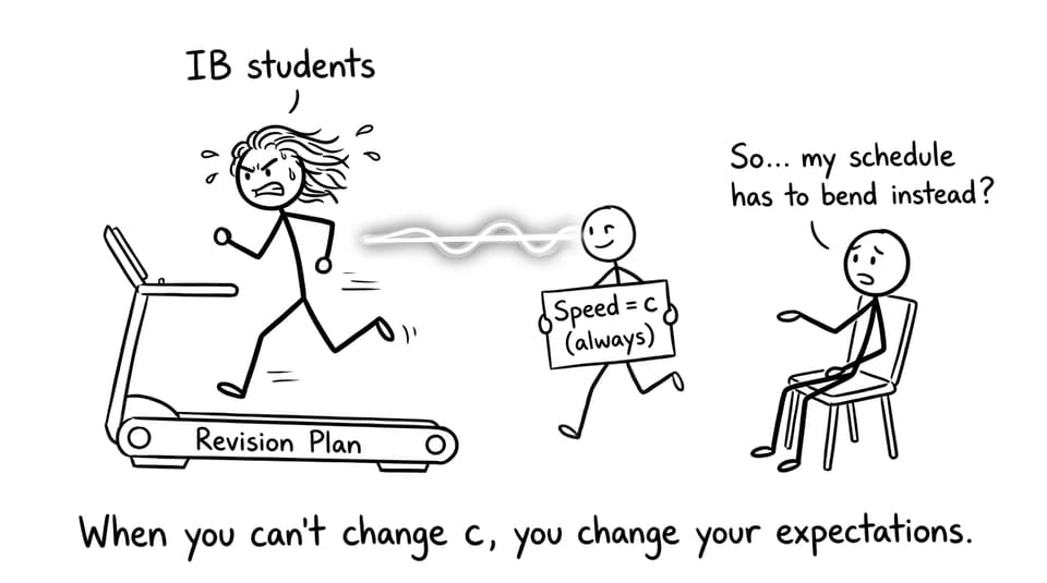 A student vs the constant speed of light