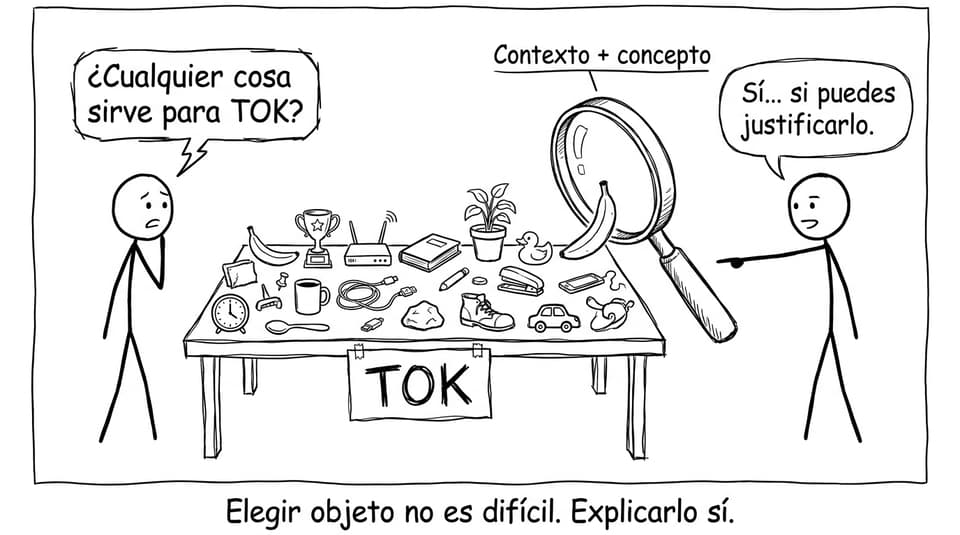 Comic sobre objetos absurdos para TOK