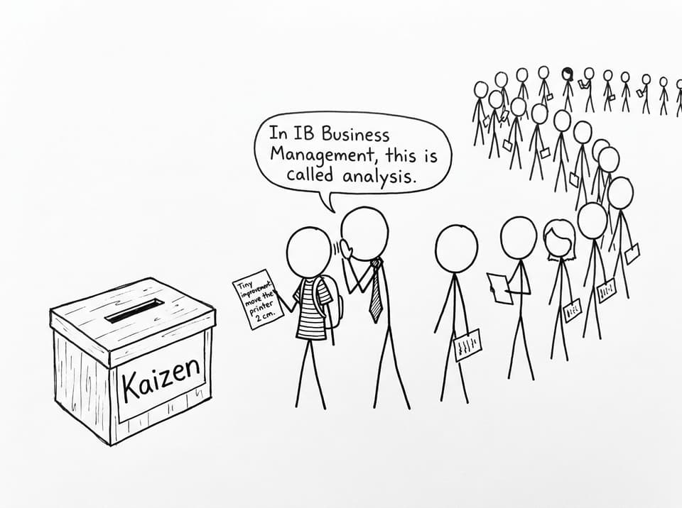 Kaizen queue where tiny improvements count as analysis