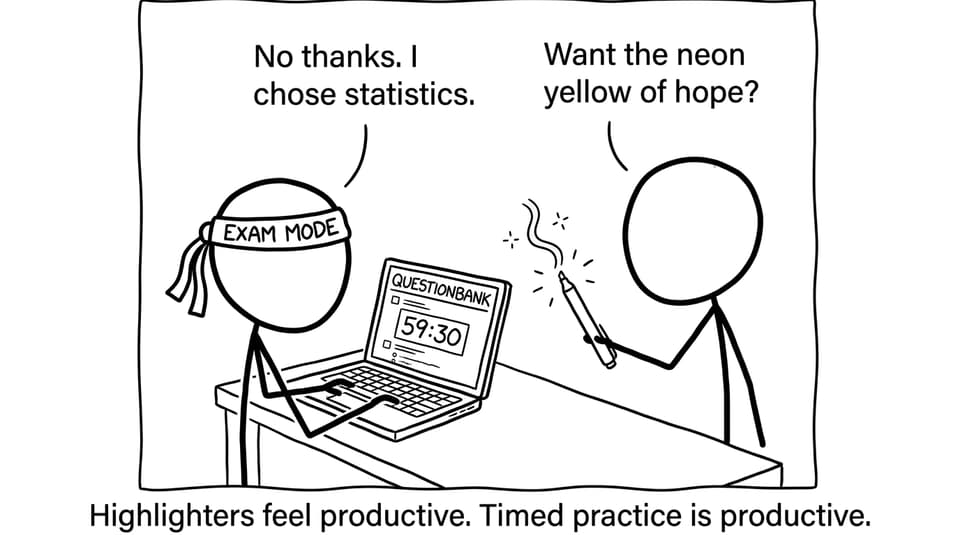 Highlighter vs timed practice joke