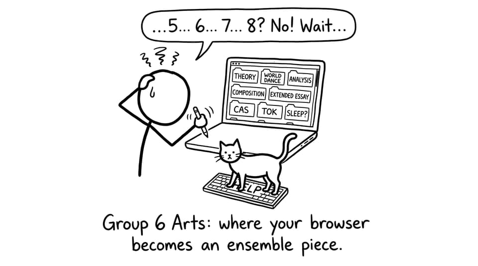 IB Dance student with 27 tabs