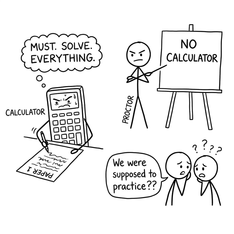 No-calculator paper chaos