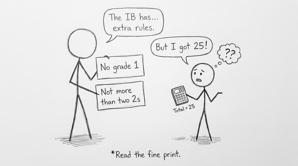 Teacher with fine print signs