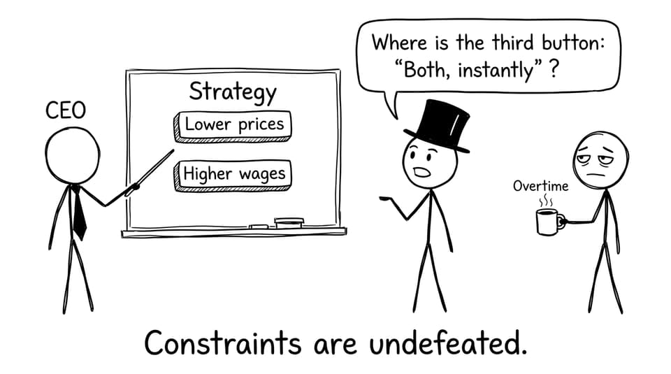 Strategy buttons comic