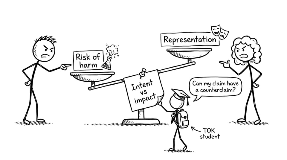 Claim vs counterclaim scale in TOK