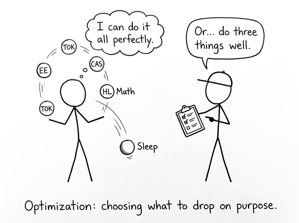 Optimization: choosing what to drop on purpose.