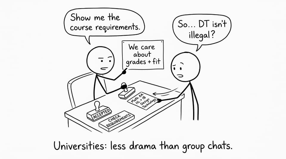University officer checks requirements calmly