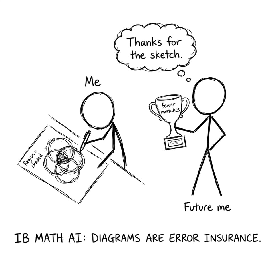Stick-figure comic about diagrams preventing mistakes
