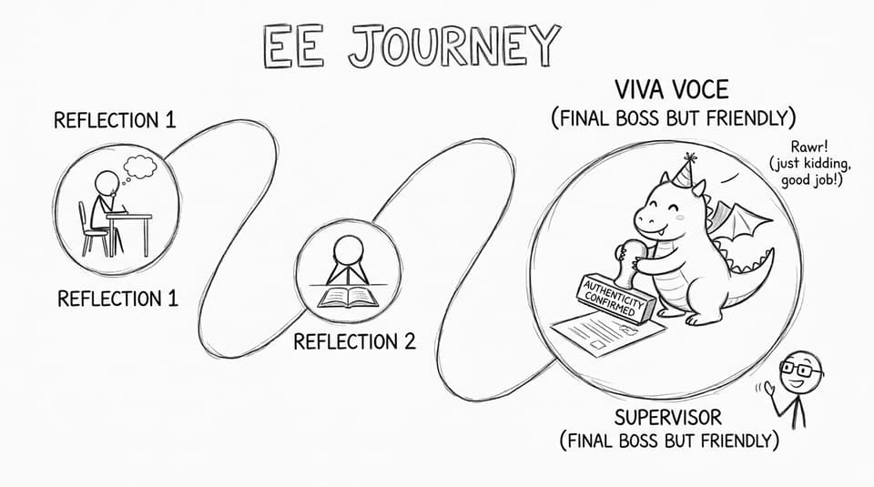 The EE journey map with a friendly final boss