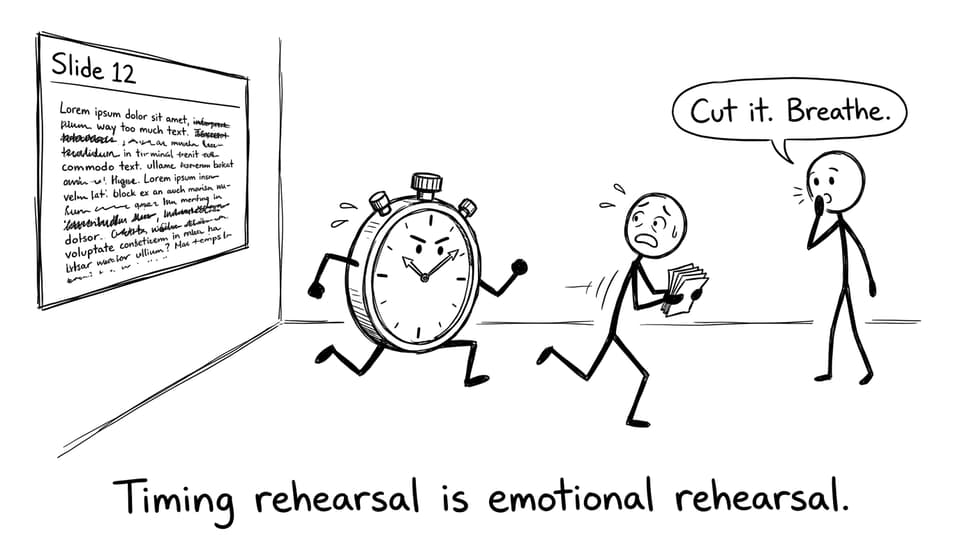 Timing rehearsal is emotional rehearsal.