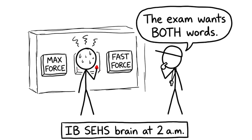 Student choosing between MAX FORCE and FAST FORCE