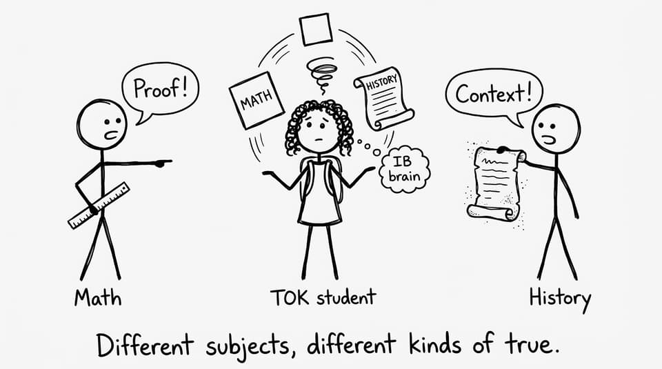 Different subjects argue about truth while TOK juggles