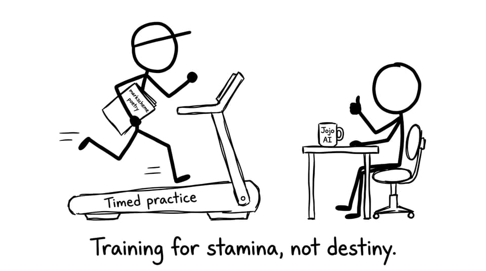 Mock exam treadmill joke