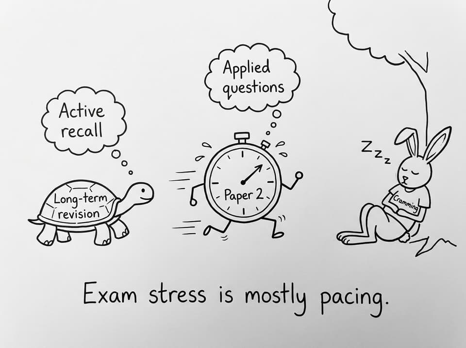 Exam pacing tortoise vs cramming hare comic